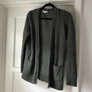 Madewell Green Merino Wool Sweater Cardigan
